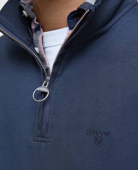 Lambeth Interlock Half-Zip Sweatshirt Navy