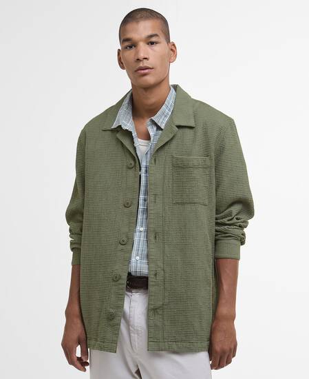 Sandwood Waffle Overshirt Light Moss