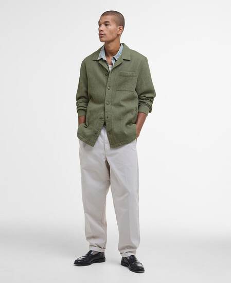 Sandwood Waffle Overshirt Light Moss