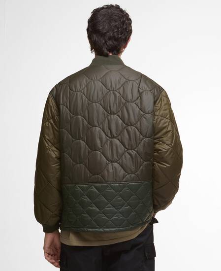 Cording Quilted Jacket Army Green