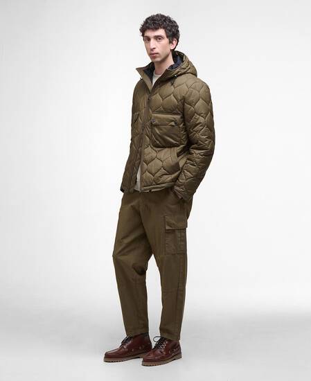 Re-Engineered Hooded Spey Quilted Jacket Beech