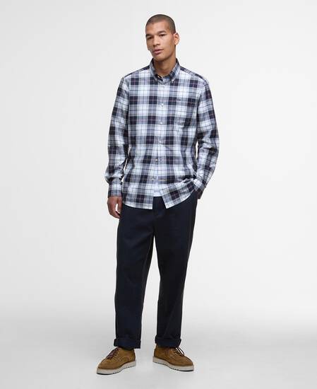 Wetheram Tailored Long-Sleeved Shirt Riverstone Tartan