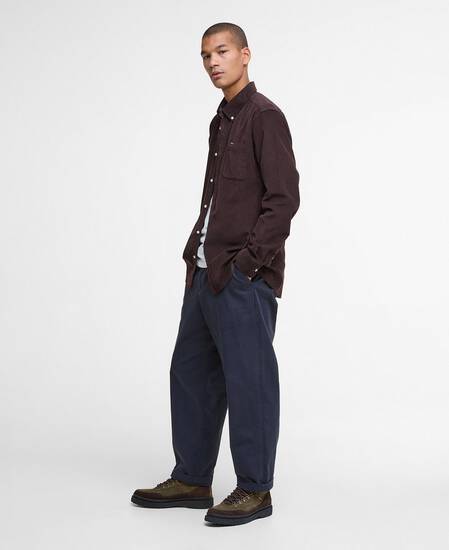 Ramsey Tailored Long-Sleeved Shirt Dark Oak