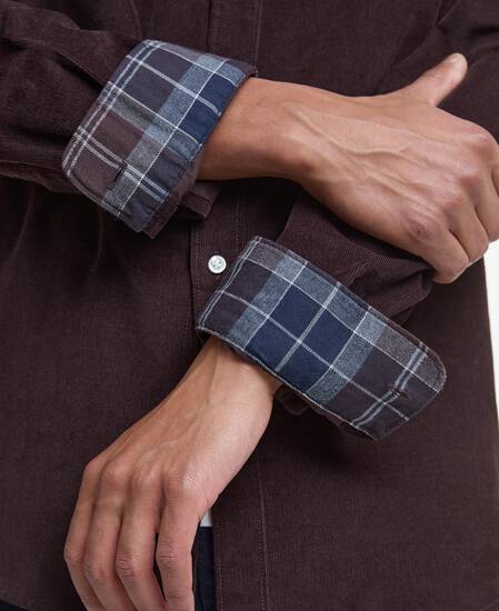 Ramsey Tailored Long-Sleeved Shirt Dark Oak