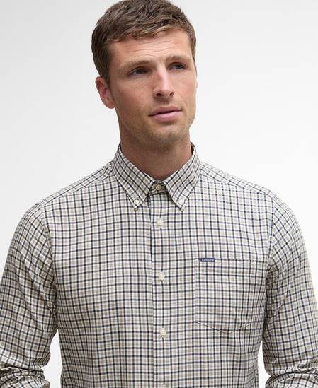 Padshaw Tailored Long-Sleeved Shirt Washed Stone