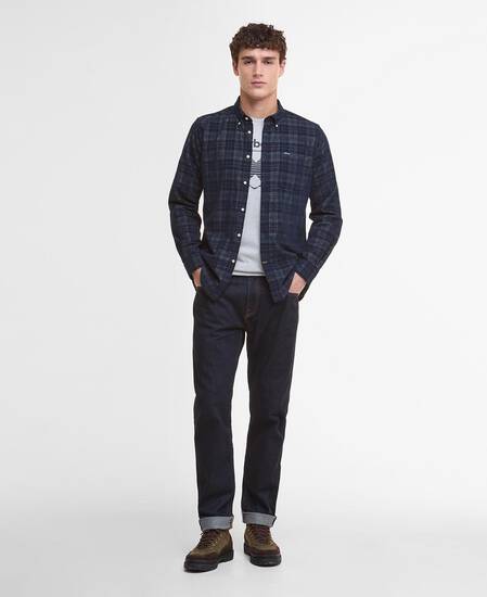 Southfield Tailored Long-Sleeved Shirt Dark Navy