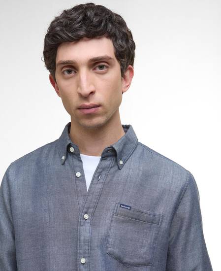 Buckley Tailored Long-Sleeved Shirt Dark Navy