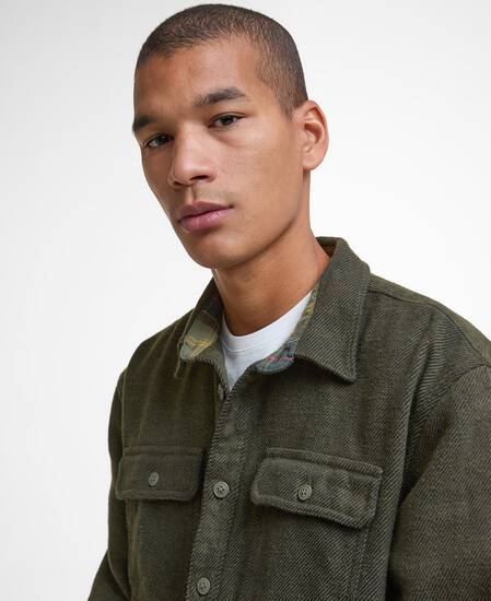 Baystone Relaxed Long-Sleeved Shirt Olive
