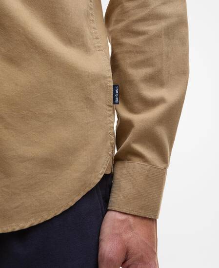 Runnymede Tailored Cord Shirt Stone