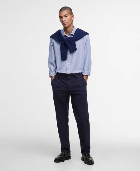 Graham Striped Tailored Shirt Navy