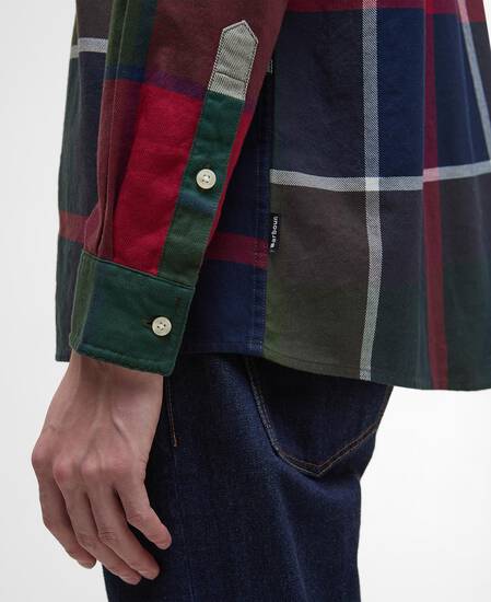 Patchwork Oversized Tartan Shirt Tartan Mix