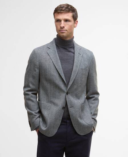 Sutherland Herringbone Blazer Grey