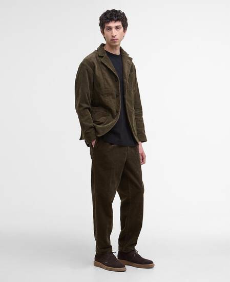 Elmbank Oversized Cord Blazer Olive