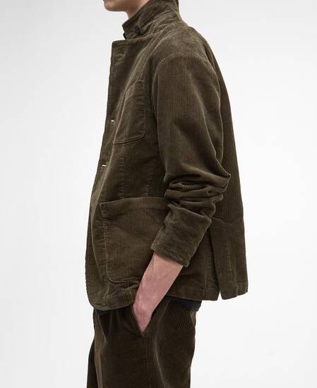 Elmbank Oversized Cord Blazer Olive