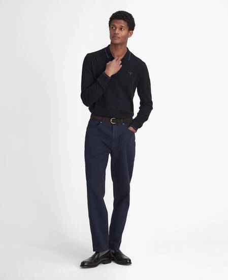 Washed Stretch Regular Trousers 