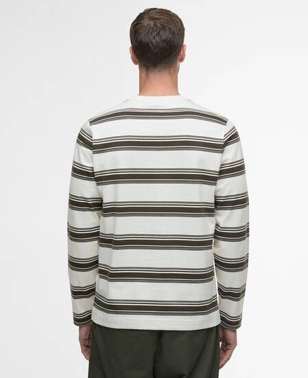 Plaistow LS Striped Tailored T-Shirt Whisper White