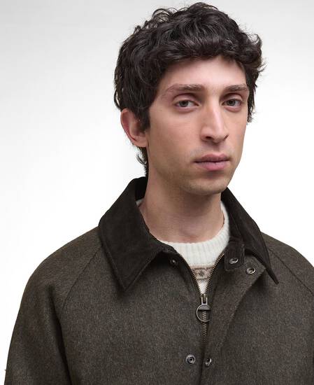 Modified Bedale Wool Jacket Olive