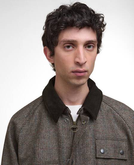 Editor Wool Jacket Olive Check