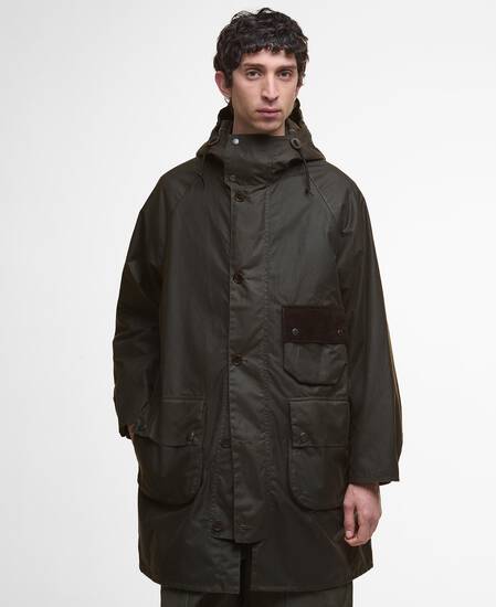 Solway Trench Waxed Coat Archive Olive