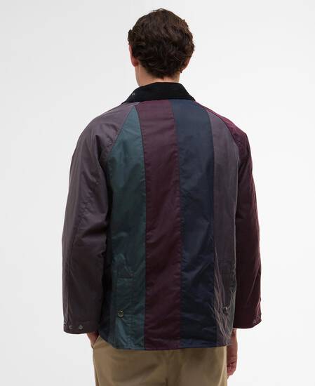 Paul Smith loves Barbour Striped Oversized Bedale Waxed Jacket Stripe